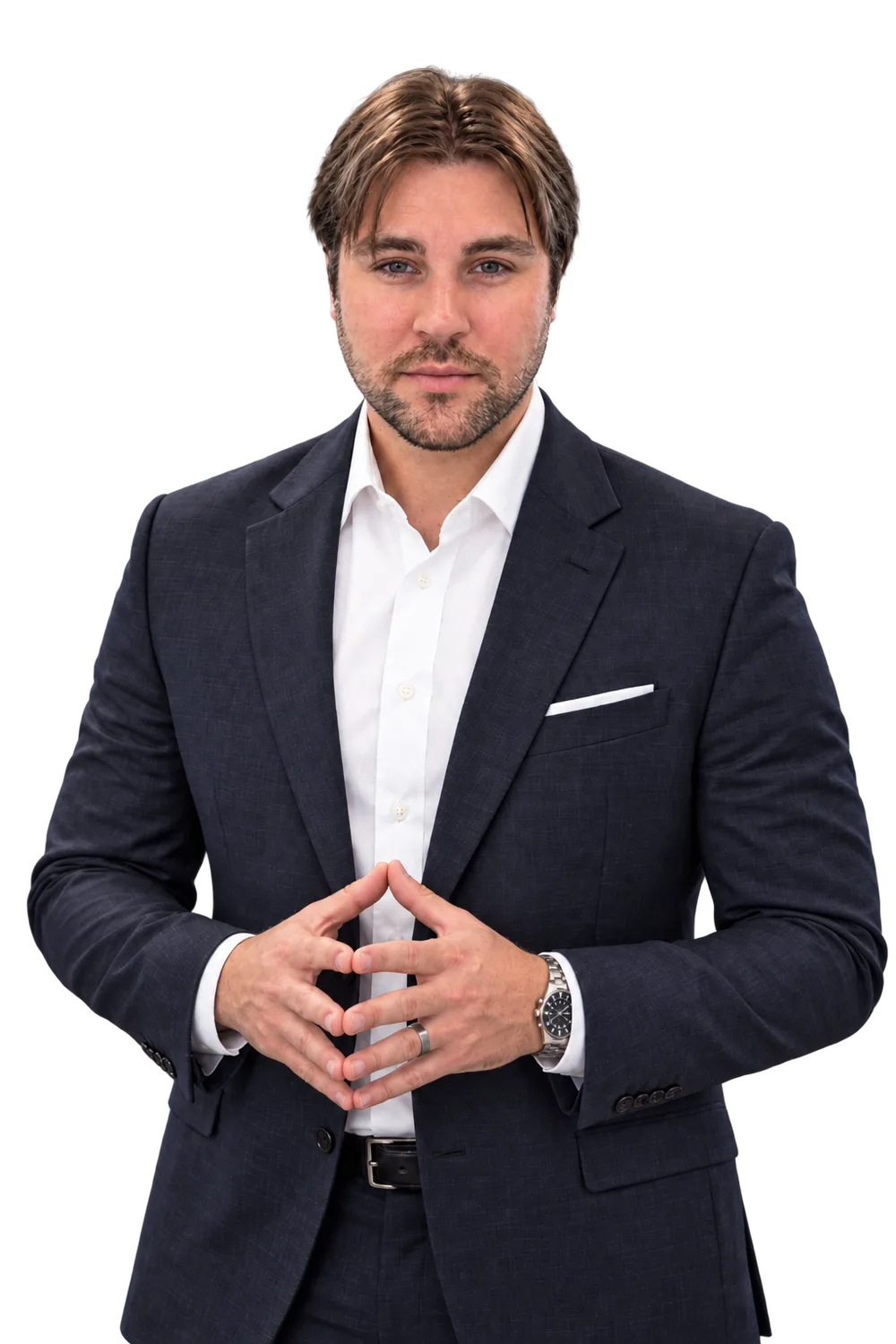 Ramsey Deal standing in a dark suit